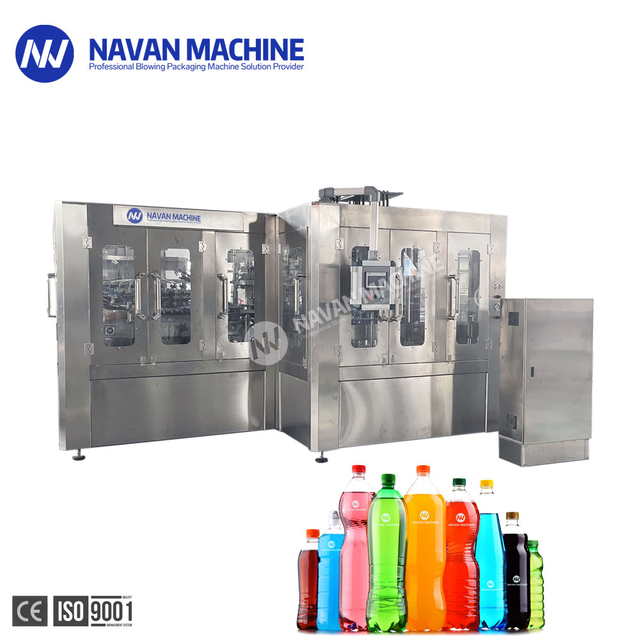 NAVAN 20000BPH Автоматическая машина для розлива и ополаскивания газированных безалкогольных напитков в бутылках, укупорочная машина
